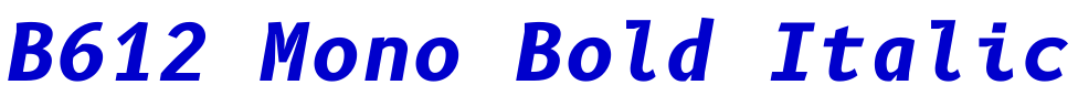 B612 Mono Bold Italic fonte